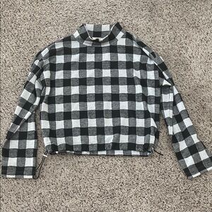 BB Dakota Black and White Plaid Top